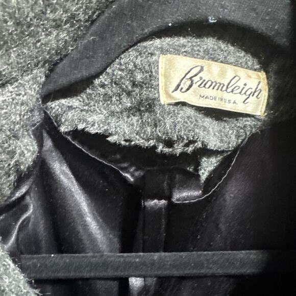Vintage 80s Bromleigh Wool Union Made Long Coat Size Large - Picture 4 of 8